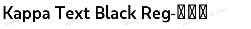 Kappa Text Black Reg字体转换